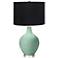 Color Plus Ovo 28 1/2" High Black Shade Grayed Jade Table Lamp