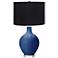 Color Plus Ovo 28 1/2" High Black Shade Monaco Blue Table Lamp