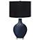 Color Plus Ovo 28 1/2" High Black Shade Naval Blue Table Lamp