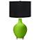 Color Plus Ovo 28 1/2" High Black Shade Neon Green Table Lamp