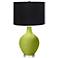 Color Plus Ovo 28 1/2" High Black Shade Olive Green Table Lamp