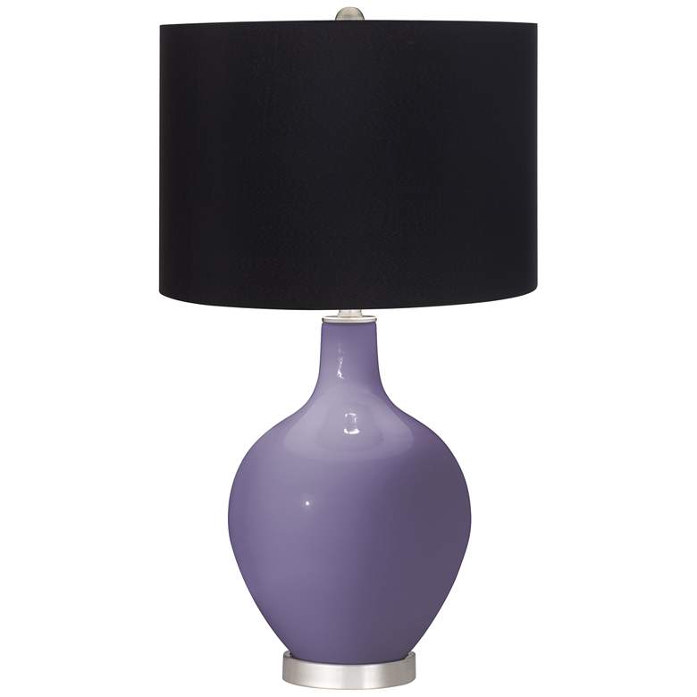 Image 1 Color Plus Ovo 28 1/2" High Black Shade Purple Haze Table Lamp
