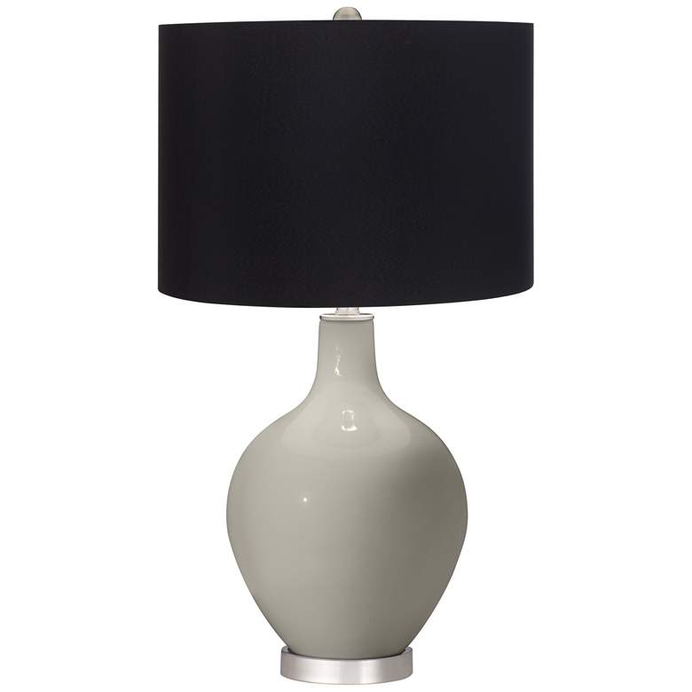 Image 1 Color Plus Ovo 28 1/2" High Black Shade Requisite Gray Table Lamp