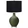 Color Plus Ovo 28 1/2" High Black Shade Secret Garden Green Table Lamp