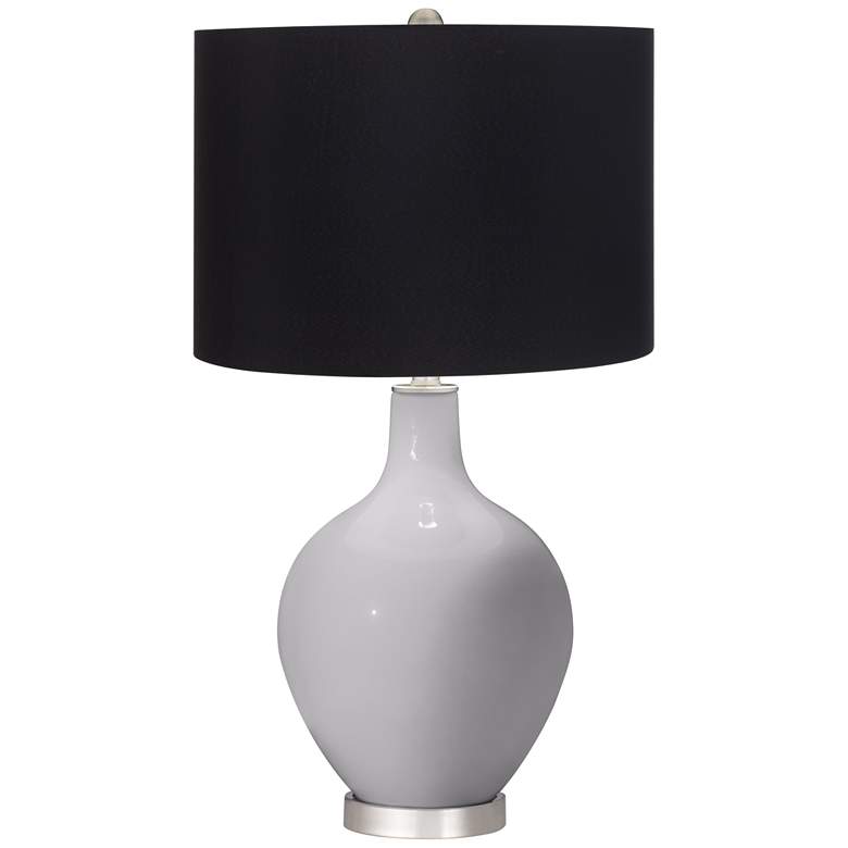 Image 1 Color Plus Ovo 28 1/2" High Black Shade Swanky Gray Table Lamp