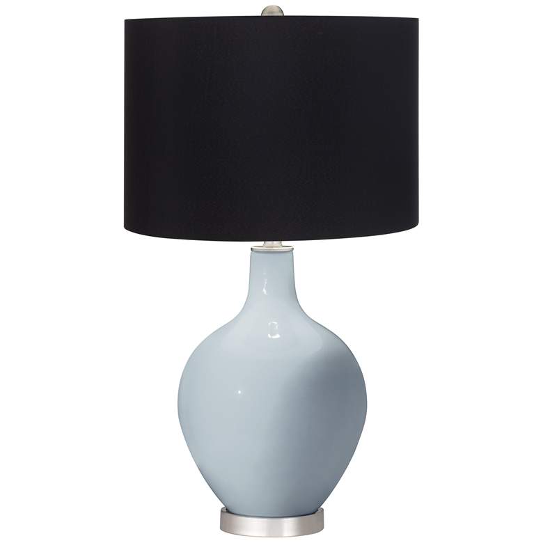 Image 1 Color Plus Ovo 28 1/2" High Black Shade Take Five Blue Table Lamp
