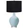 Color Plus Ovo 28 1/2" High Black Shade Vast Sky Blue Table Lamp