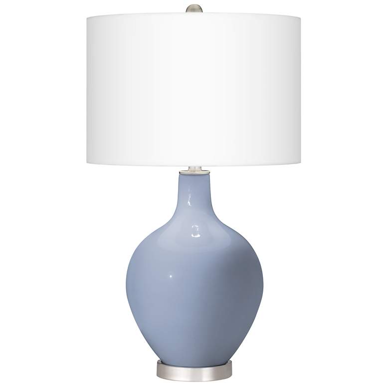 Image 2 Color Plus Ovo 28 1/2" High Blue Sky Glass Table Lamp With Dimmer