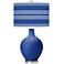 Color Plus Ovo 28 1/2" High Bold Stripe Shade Dazzling Blue Table Lamp