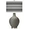 Color Plus Ovo 28 1/2" High Bold Stripe Shade Gauntlet Gray Table Lamp