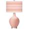 Color Plus Ovo 28 1/2" High Bold Stripe Shade Rustique Pink Table Lamp