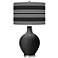 Color Plus Ovo 28 1/2" High Bold Stripe Shade Tricorn Black Table Lamp