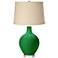 Color Plus Ovo 28 1/2" High Burlap Shade Envy Green Table Lamp