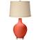 Color Plus Ovo 28 1/2" High Burlap Shade Koi Orange Table Lamp