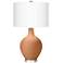 Color Plus Ovo 28 1/2" High Burnt Almond Table Lamp