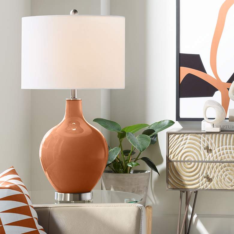 Image 1 Color Plus Ovo 28 1/2" High Burnt Almond Table Lamp