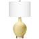 Color Plus Ovo 28 1/2" High Butter Up Yellow Glass Table Lamp
