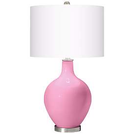 Image2 of Color Plus Ovo 28 1/2" High Candy Pink Glass Table Lamp