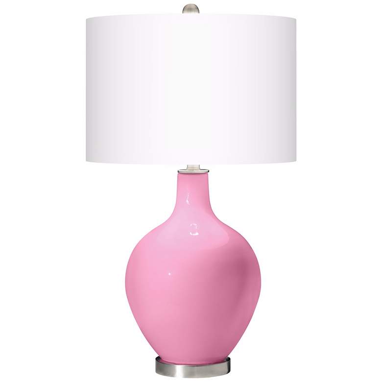Image 2 Color Plus Ovo 28 1/2" High Candy Pink Glass Table Lamp
