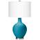 Color Plus Ovo 28 1/2" High Caribbean Sea Blue Table Lamp