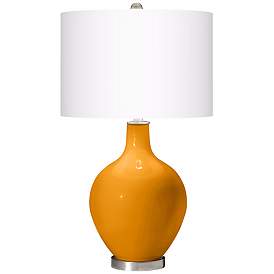 Image2 of Color Plus Ovo 28 1/2" High Carnival Orange Glass Table Lamp