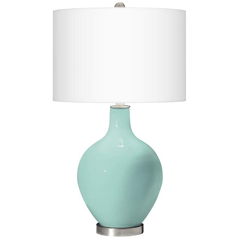 Image 2 Color Plus Ovo 28 1/2 inch High Cay Blue Glass Table Lamp