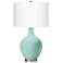 Color Plus Ovo 28 1/2" High Cay Blue Glass Table Lamp