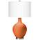 Color Plus Ovo 28 1/2" High Celosia Orange Glass Table Lamp