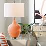 Color Plus Ovo 28 1/2" High Celosia Orange Glass Table Lamp
