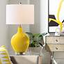 Color Plus Ovo 28 1/2" High Citrus Yellow Glass Table Lamp