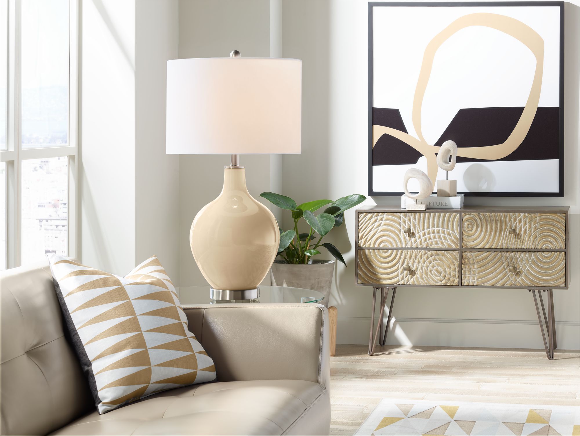 Image 3 Color Plus Ovo 28 1/2" High Colonial Tan Table Lamp more views