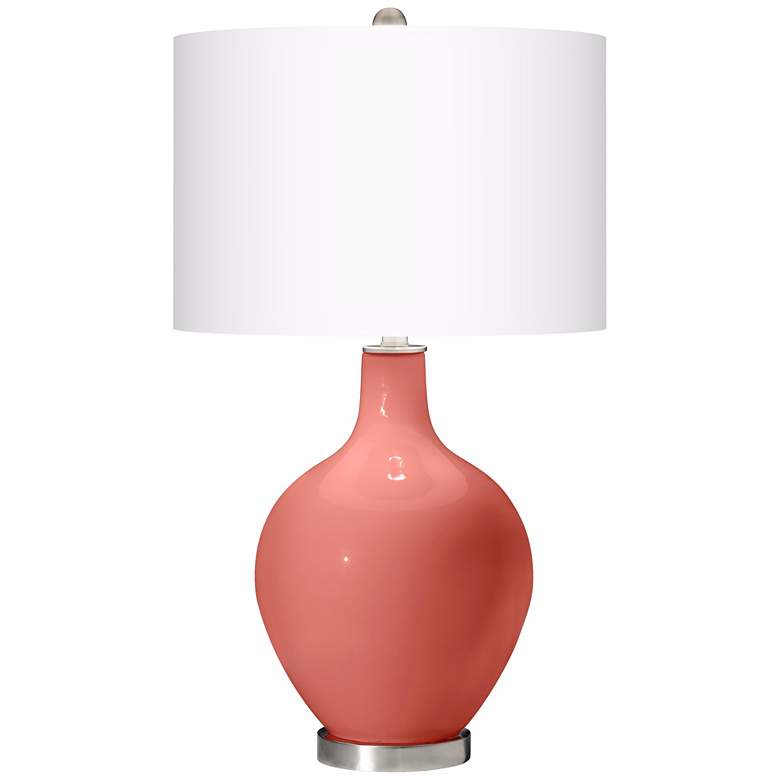 Image 2 Color Plus Ovo 28 1/2" High Coral Reef Pink Glass Table Lamp