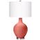 Color Plus Ovo 28 1/2" High Coral Reef Pink Glass Table Lamp