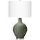 Color Plus Ovo 28 1/2" High Deep Lichen Green Glass Table Lamp