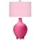 Color Plus Ovo 28 1/2" High Diamonds Shade Blossom Pink Table Lamp