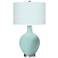 Color Plus Ovo 28 1/2" High Diamonds Shade Cay Blue Table Lamp