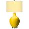 Color Plus Ovo 28 1/2" High Diamonds Shade Citrus Yellow Table Lamp