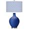 Color Plus Ovo 28 1/2" High Diamonds Shade Dazzling Blue Table Lamp