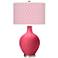 Color Plus Ovo 28 1/2" High Diamonds Shade Eros Pink Table Lamp