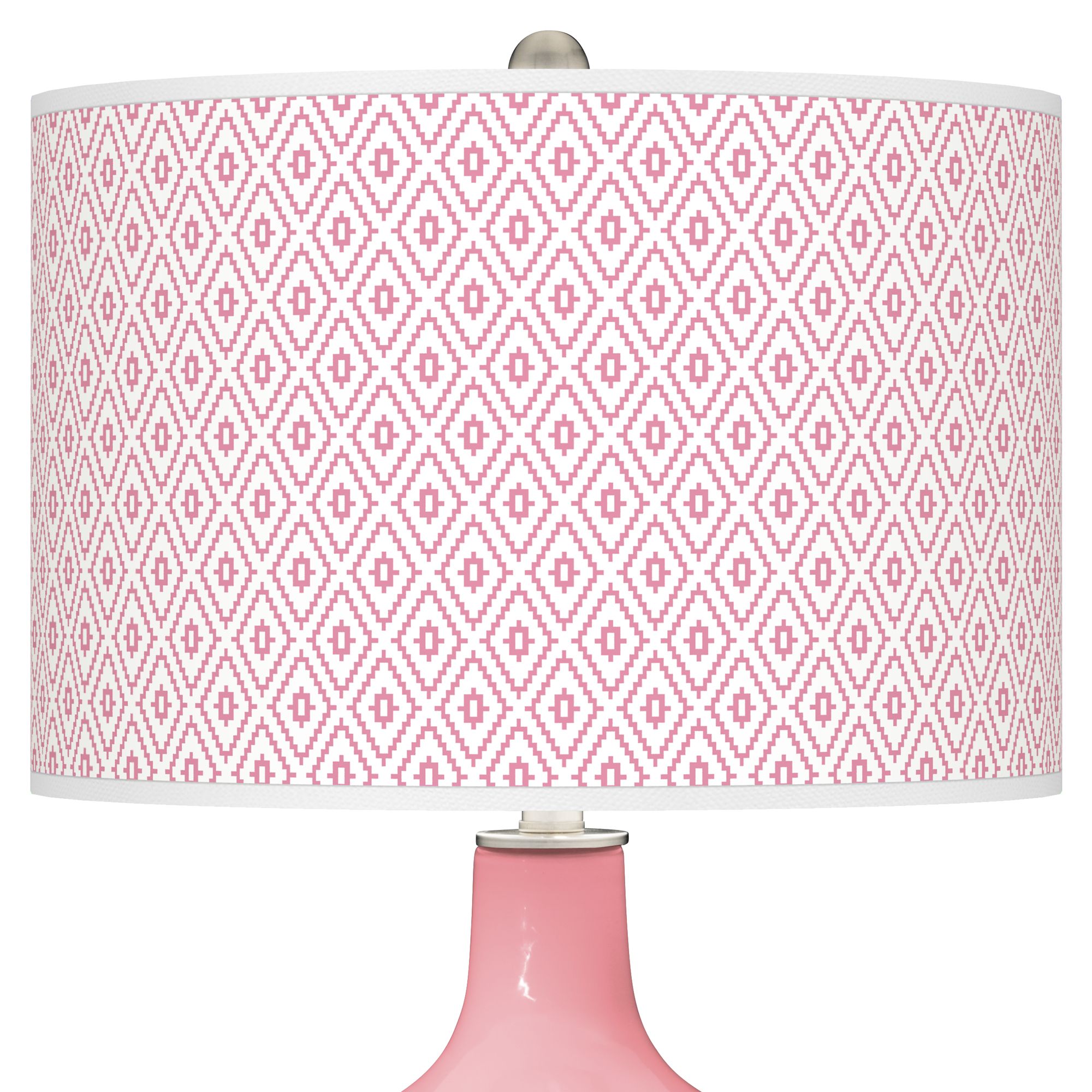 Image 2 Color Plus Ovo 28 1/2" High Diamonds Shade Haute Pink Table Lamp more views