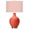 Color Plus Ovo 28 1/2" High Diamonds Shade Koi Orange Table Lamp
