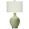 Color Plus Ovo 28 1/2" High Diamonds Shade Majolica Green Table Lamp