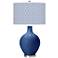 Color Plus Ovo 28 1/2" High Diamonds Shade Monaco Blue Table Lamp