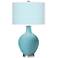 Color Plus Ovo 28 1/2" High Diamonds Shade Nautilus Blue Table Lamp