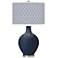 Color Plus Ovo 28 1/2" High Diamonds Shade Naval Blue Table Lamp