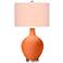 Color Plus Ovo 28 1/2" High Diamonds Shade Nectarine Orange Table Lamp