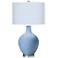 Color Plus Ovo 28 1/2" High Diamonds Shade Placid Blue Table Lamp
