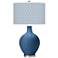 Color Plus Ovo 28 1/2" High Diamonds Shade Regatta Blue Table Lamp