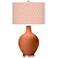 Color Plus Ovo 28 1/2" High Diamonds Shade Robust Orange Table Lamp