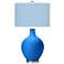 Color Plus Ovo 28 1/2" High Diamonds Shade Royal Blue Table Lamp